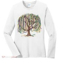 Mardi Gras Tree Beads New Orleans 2025 Festival Bead Tree Women's Long Sleeve Shirt thumb 0