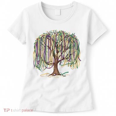 Mardi Gras Tree Beads New Orleans 2025 Festival Bead Tree Women's T-Shirt