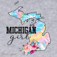 Michigan Girl Tie Dye State Michigan Women's Sweatshirt thumb 2