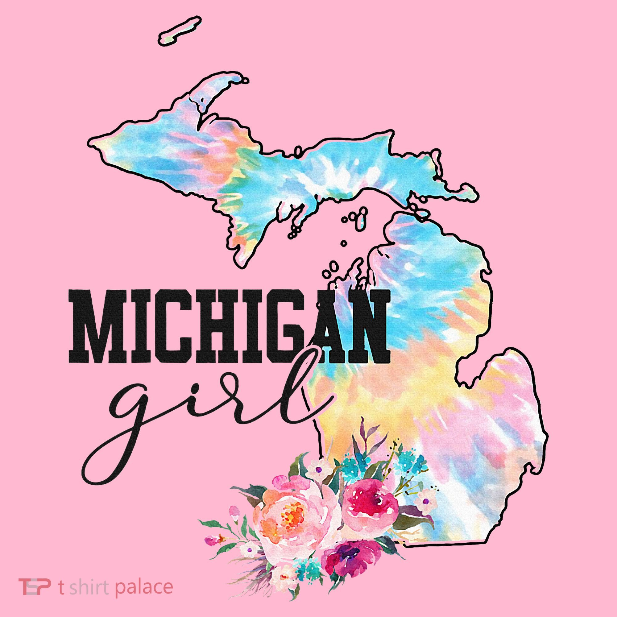 Michigan Girl Tie Dye State Michigan Coaster
