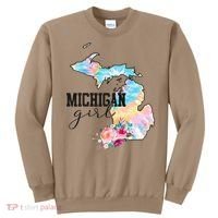 Michigan Girl Tie Dye State Michigan Sweatshirt thumb 0