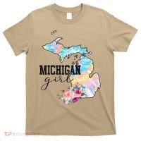 Michigan Girl Tie Dye State Michigan T-Shirt thumb 0