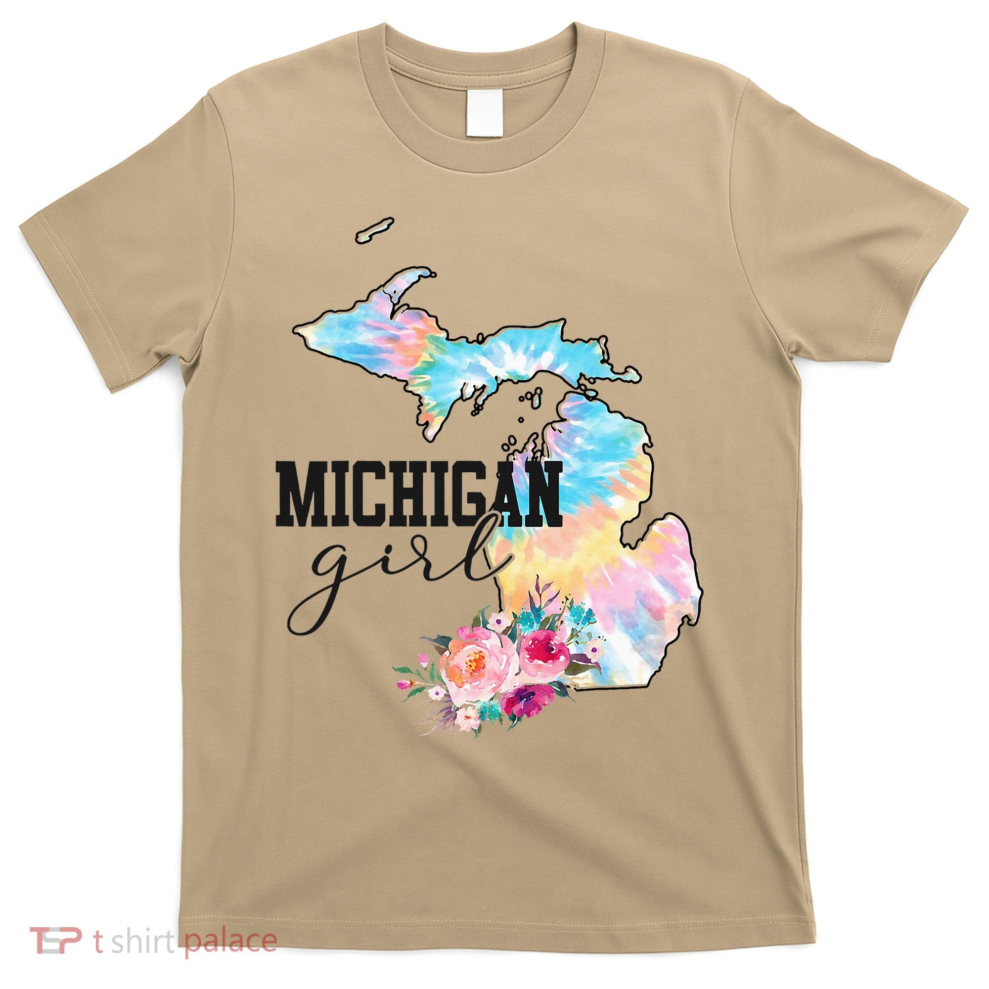 Michigan Girl Tie Dye State Michigan T-Shirt