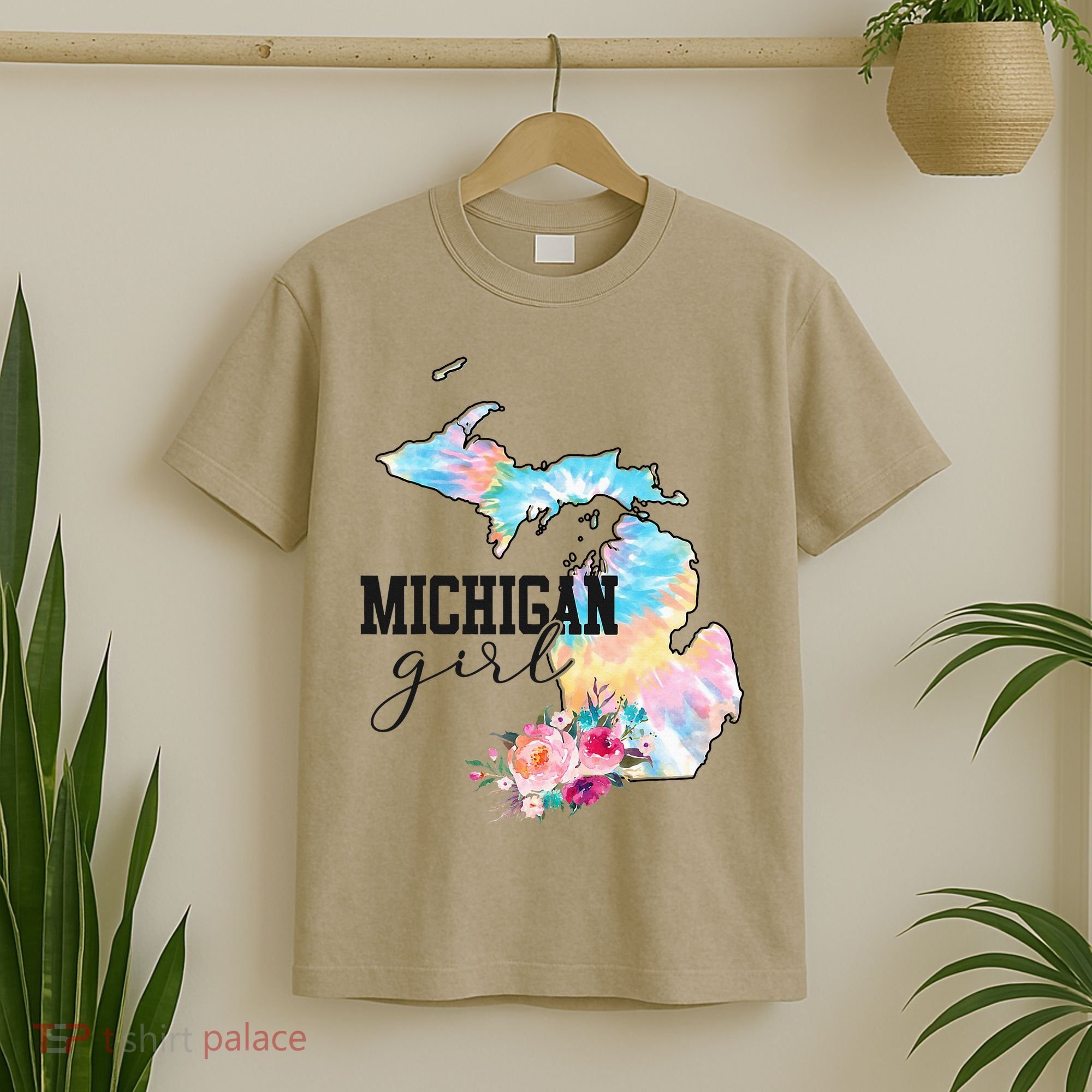 Michigan Girl Tie Dye State Michigan T-Shirt