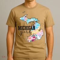 Michigan Girl Tie Dye State Michigan T-Shirt thumb 3