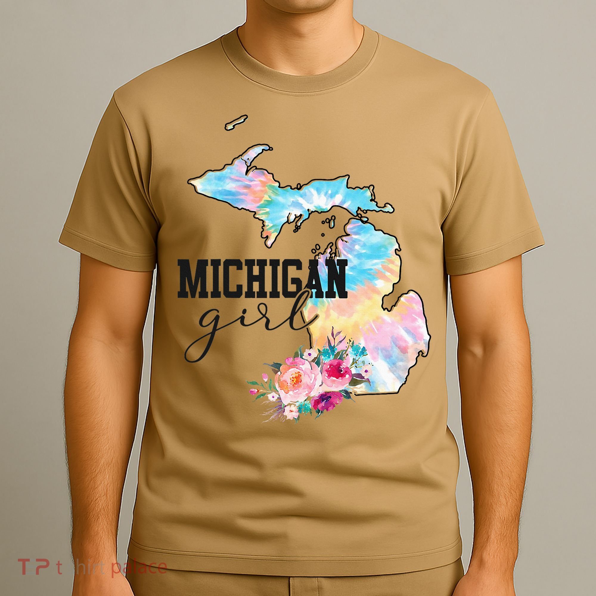 Michigan Girl Tie Dye State Michigan T-Shirt