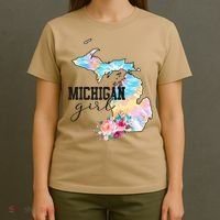 Michigan Girl Tie Dye State Michigan T-Shirt thumb 4