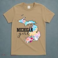 Michigan Girl Tie Dye State Michigan T-Shirt thumb 5