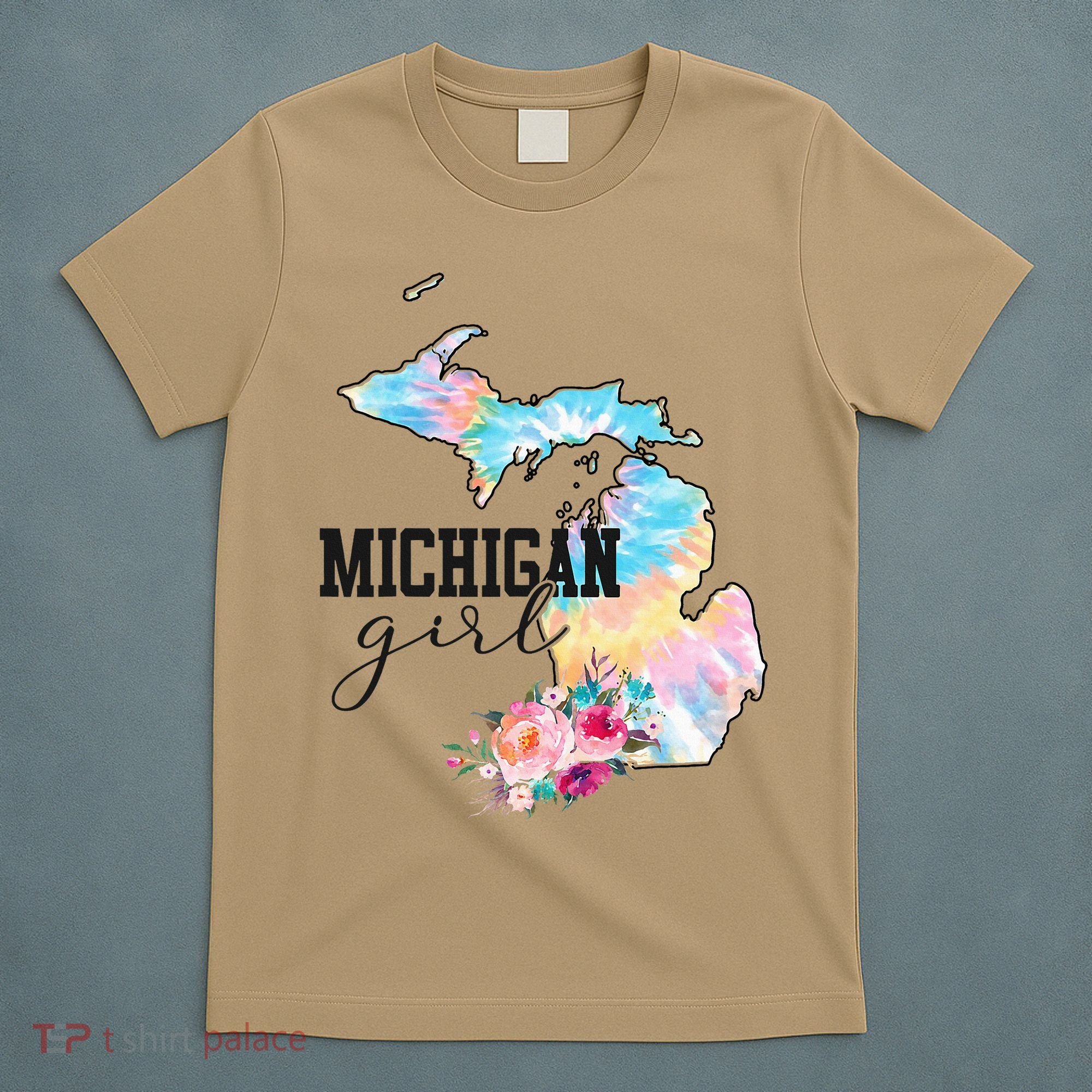 Michigan Girl Tie Dye State Michigan T-Shirt
