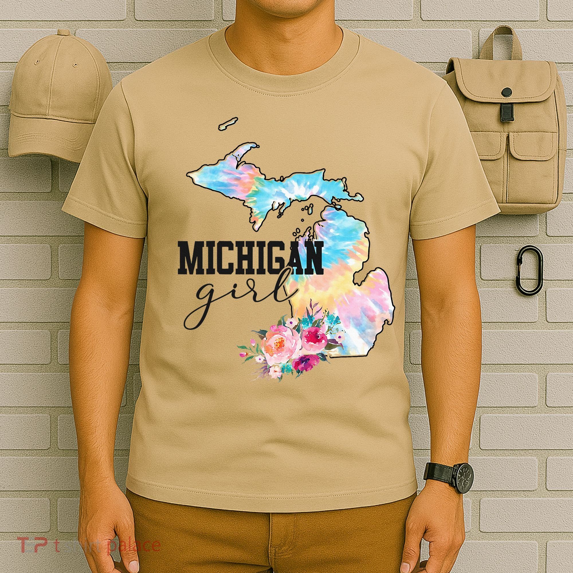 Michigan Girl Tie Dye State Michigan T-Shirt
