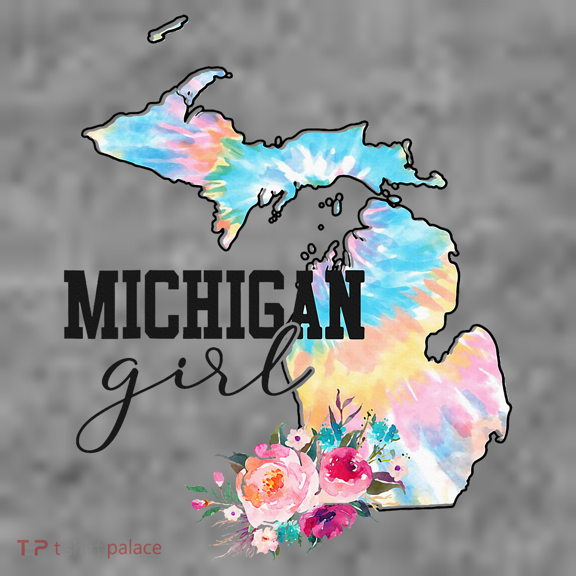 Michigan Girl Tie Dye State Michigan Toddler Hoodie