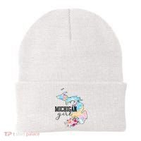 Michigan Girl Tie Dye State Michigan Beanie thumb 0