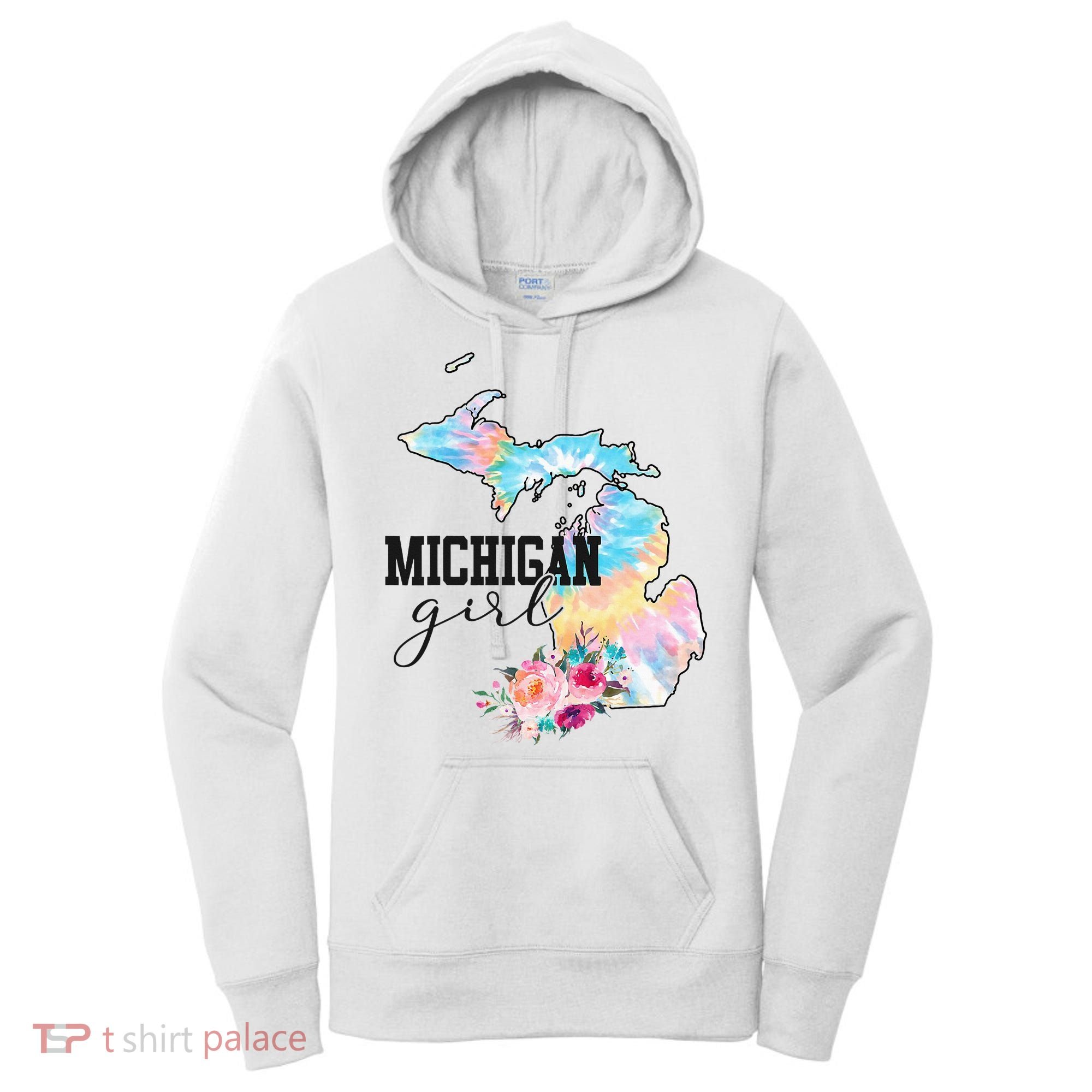 Michigan Girl Tie Dye State Michigan Women's Hoodie