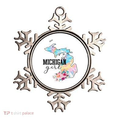 Michigan Girl Tie Dye State Michigan Ornament