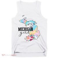 Michigan Girl Tie Dye State Michigan Tank Top thumb 0