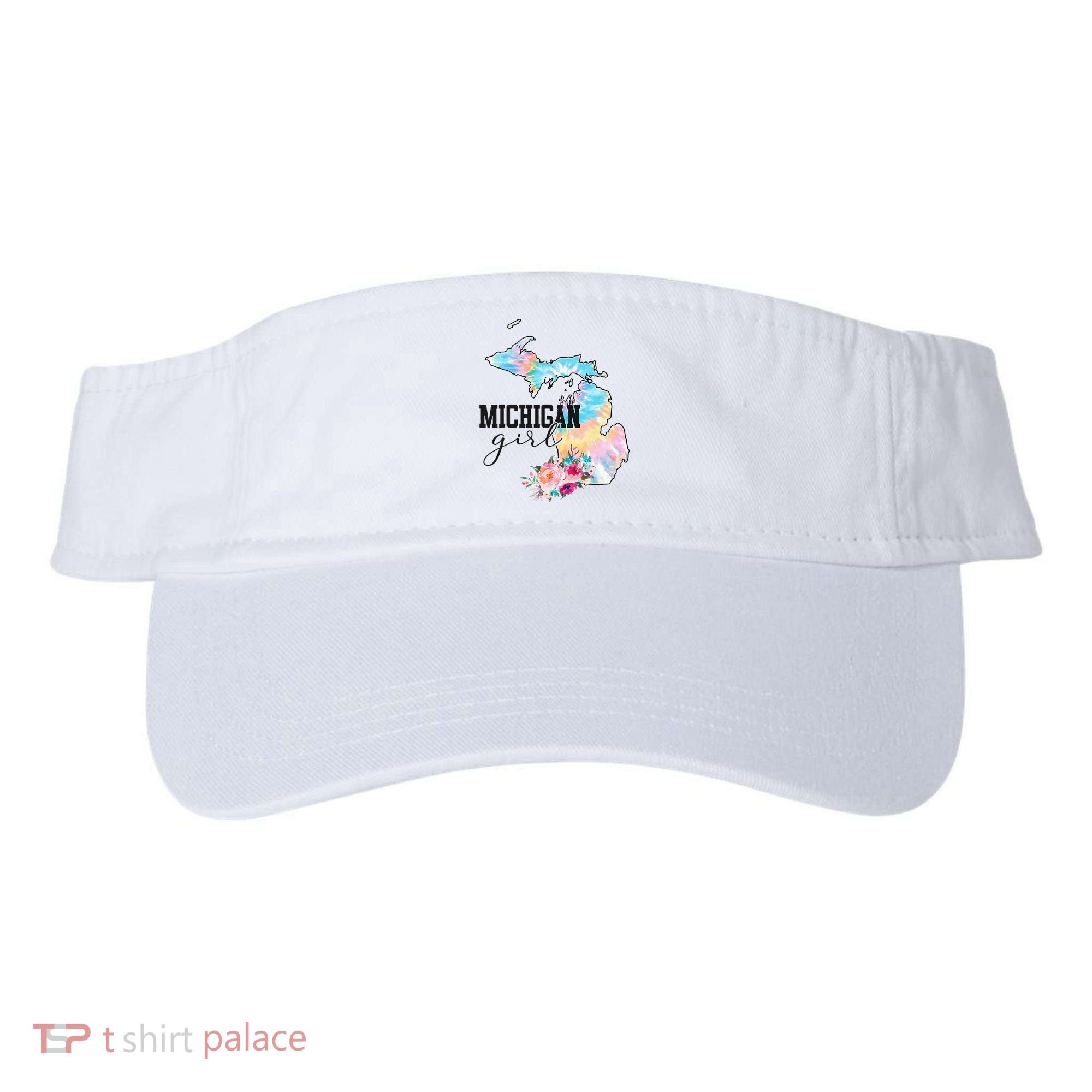 Michigan Girl Tie Dye State Michigan Visor