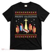 Merry Glizzmas Tacky Funny Merry Christmas Hot Dogs T-Shirt thumb 0