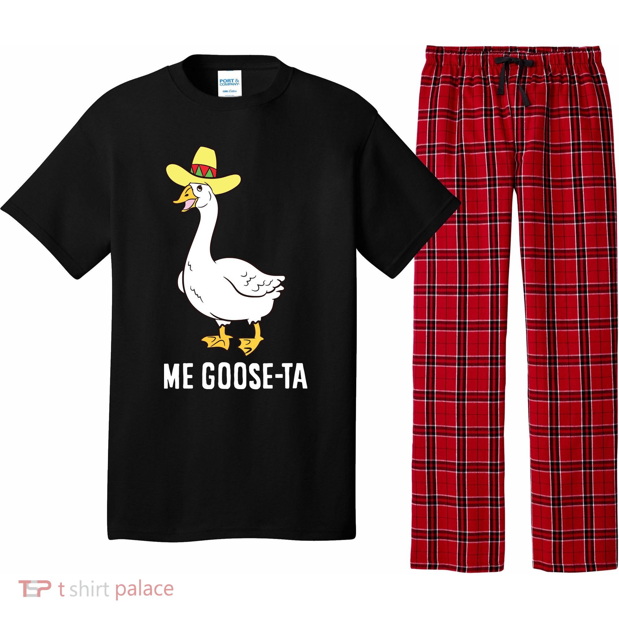 Me Goose Ta Mexican Funny Spanish Goose Pun Pajama Set