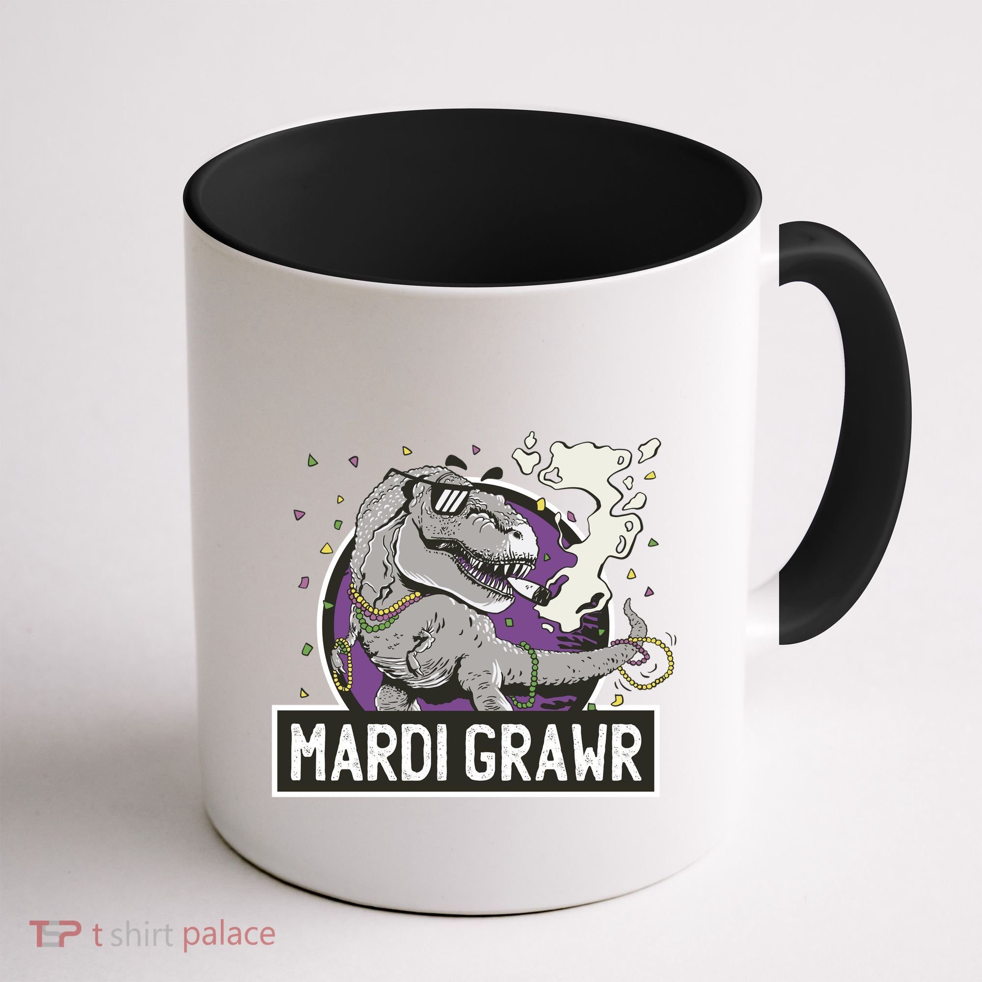 Mardi Grawr T Rex Coffee Mug
