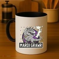 Mardi Grawr T Rex Coffee Mug thumb 4