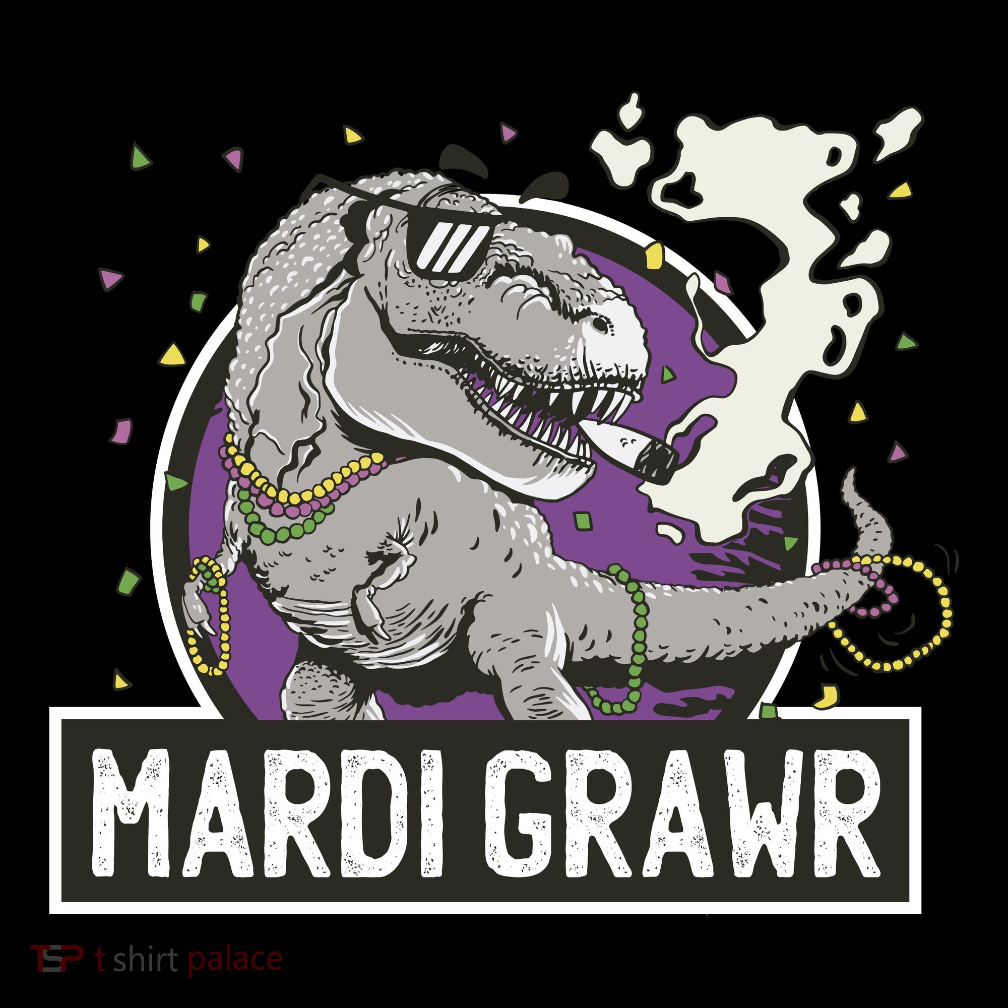 Mardi Grawr T Rex Ornament