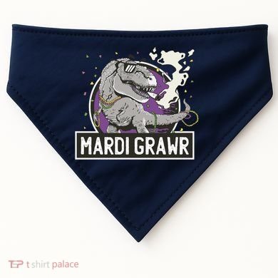 Mardi Grawr T Rex USA-Made Doggie Bandana