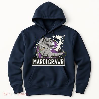 Mardi Grawr T Rex Hoodie