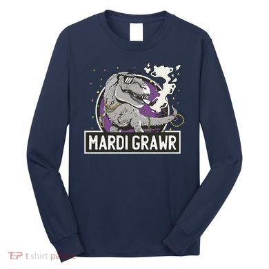Mardi Grawr T Rex Long Sleeve Shirt
