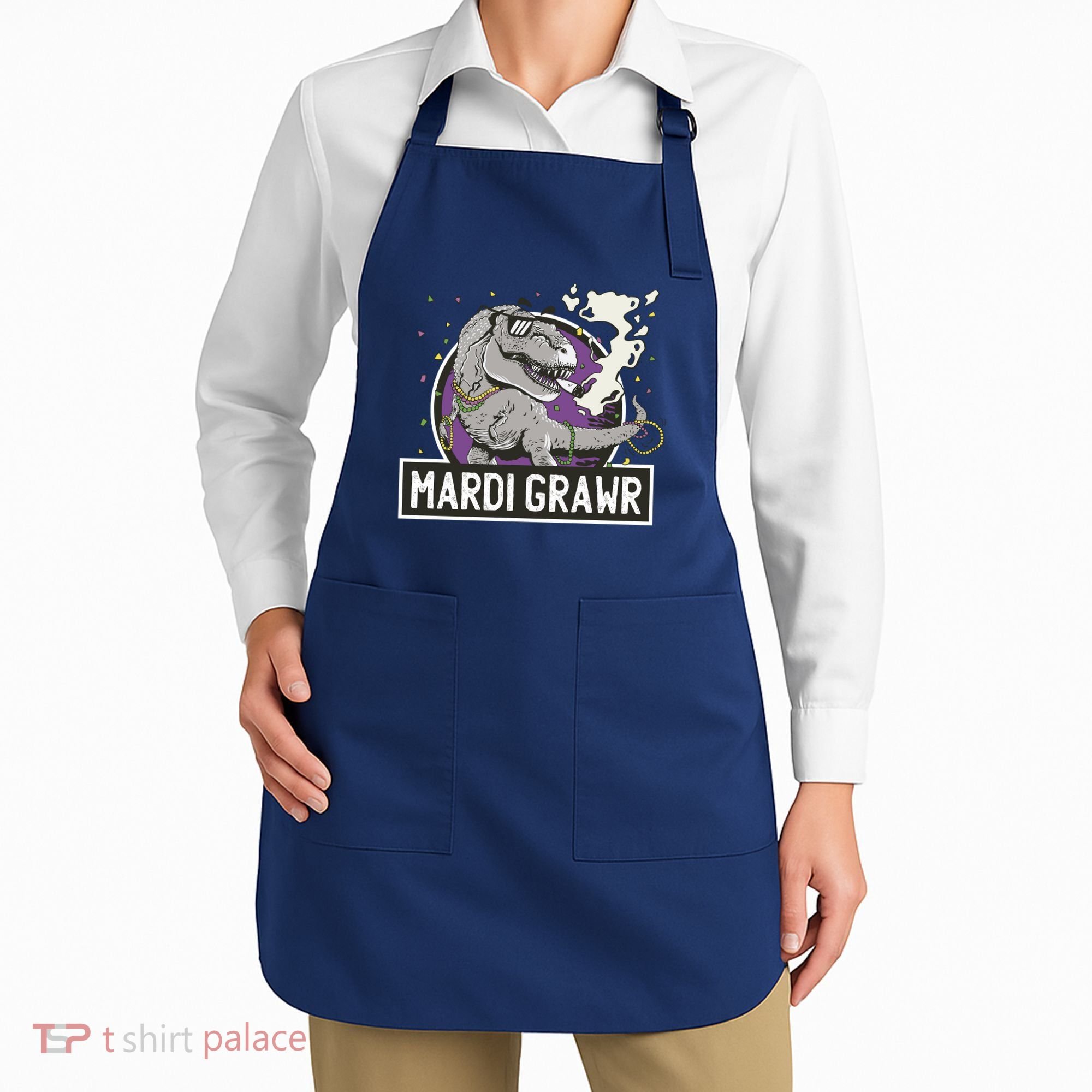 Mardi Grawr T Rex Apron
