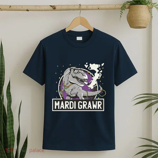 Mardi Grawr T Rex T-Shirt