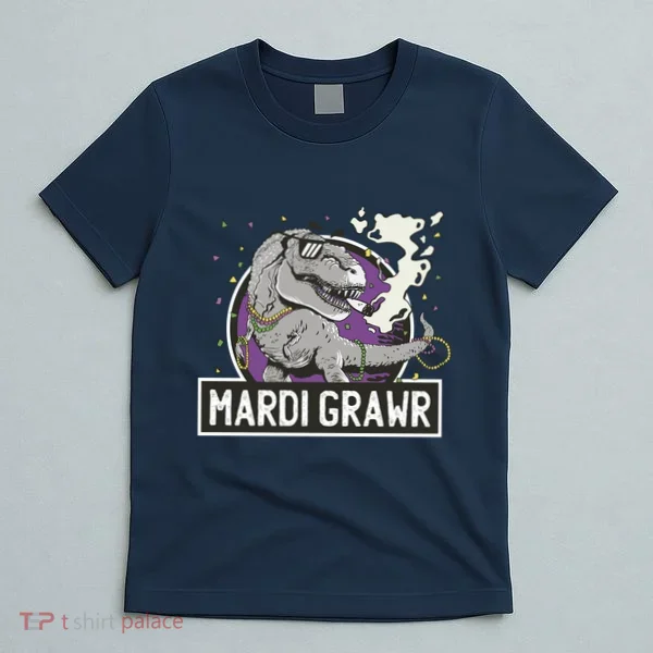 Mardi Grawr T Rex T-Shirt