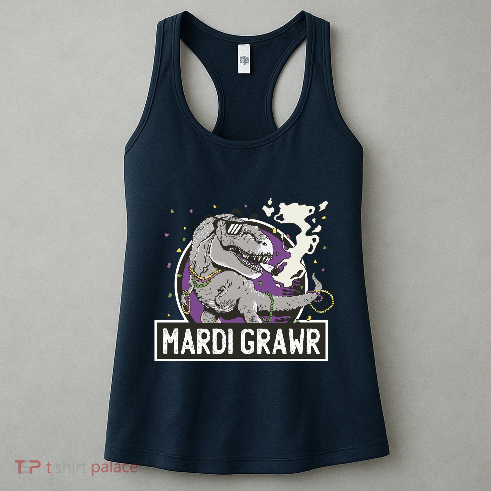 Mardi Grawr T Rex Women's Tank Top