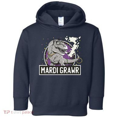 Mardi Grawr T Rex Toddler Hoodie