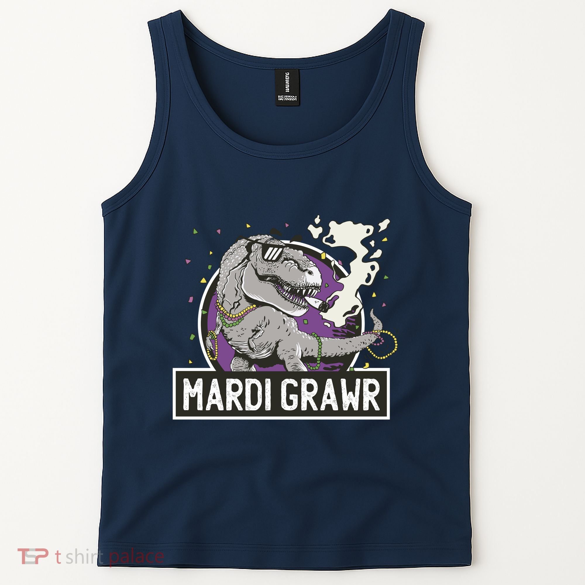 Mardi Grawr T Rex Tank Top