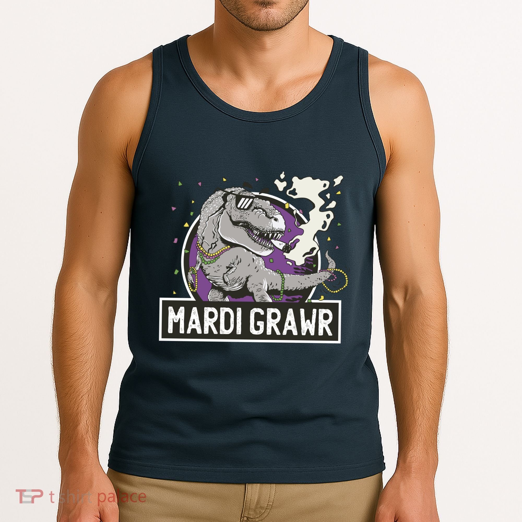 Mardi Grawr T Rex Tank Top