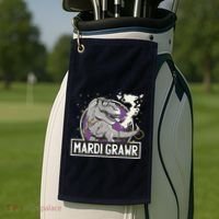 Mardi Grawr T Rex Golf Towel thumb 2