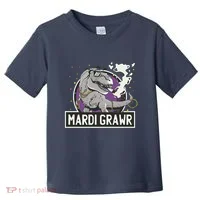 Mardi Grawr T Rex Toddler T-Shirt thumb 0