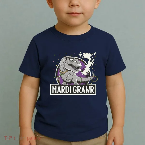 Mardi Grawr T Rex Toddler T-Shirt