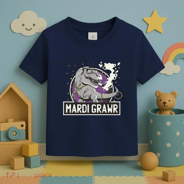 Mardi Grawr T Rex Toddler T-Shirt