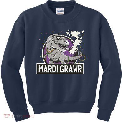 Mardi Grawr T Rex Kids Sweatshirt