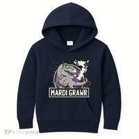 Mardi Grawr T Rex Kids Hoodie thumb 0