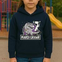 Mardi Grawr T Rex Kids Hoodie thumb 3