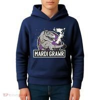 Mardi Grawr T Rex Kids Hoodie thumb 4