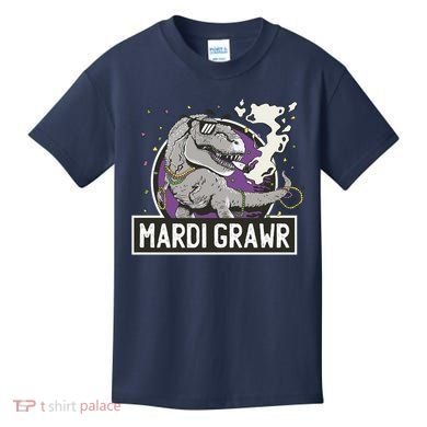 Mardi Grawr T Rex Kids T-Shirt