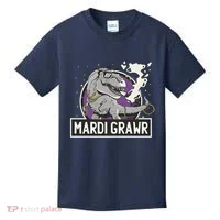 Mardi Grawr T Rex Kids T-Shirt thumb 0
