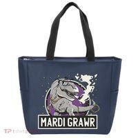 Mardi Grawr T Rex Tote Bag thumb 0