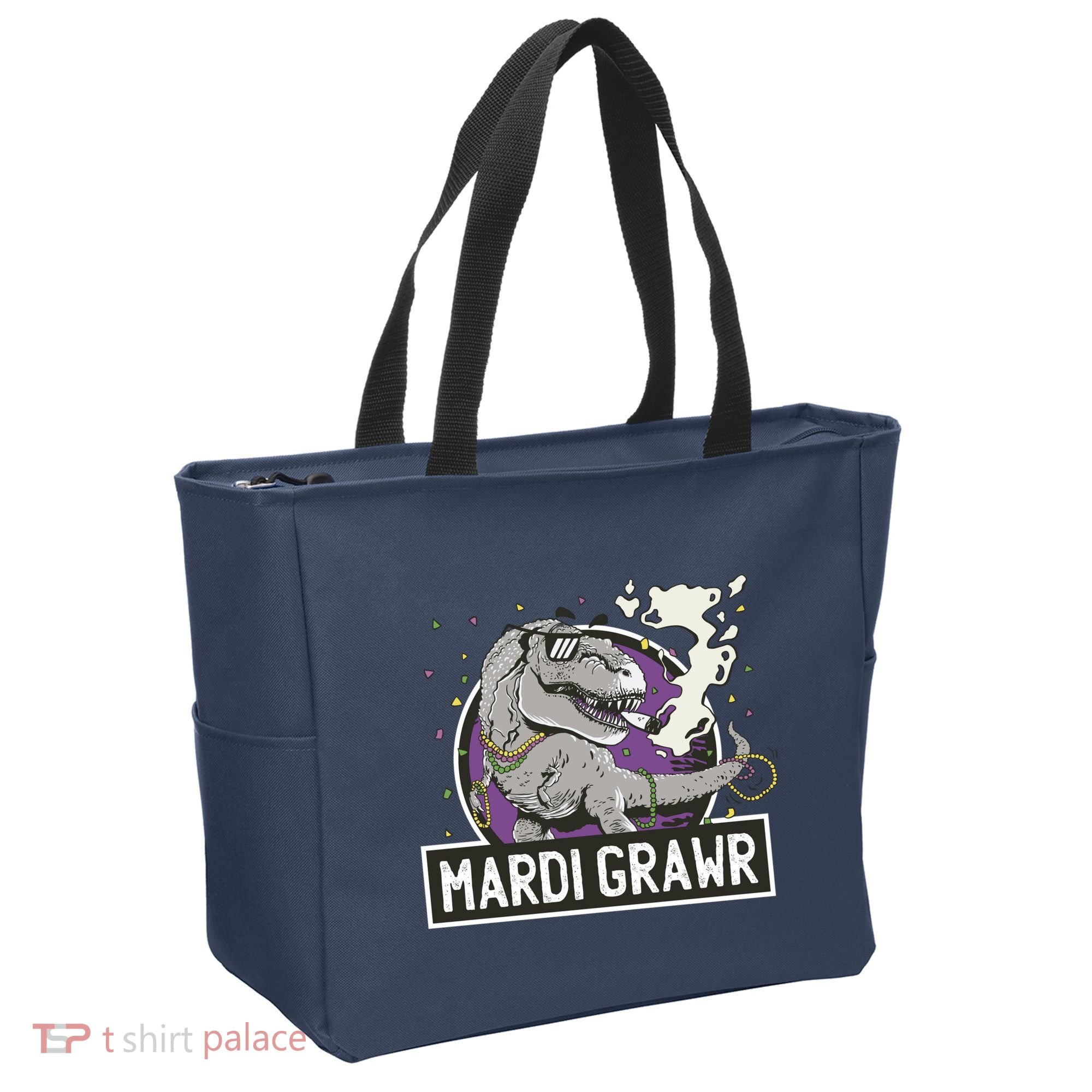 Mardi Grawr T Rex Tote Bag