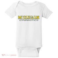Michigan Gymnastics Tumbling Gear Gymnast Dance Baby Bodysuit thumb 0