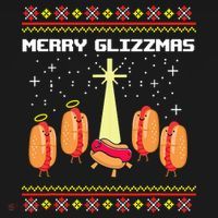 Merry Glizzmas Tacky Funny Merry Christmas Hot Dogs Visor thumb 3