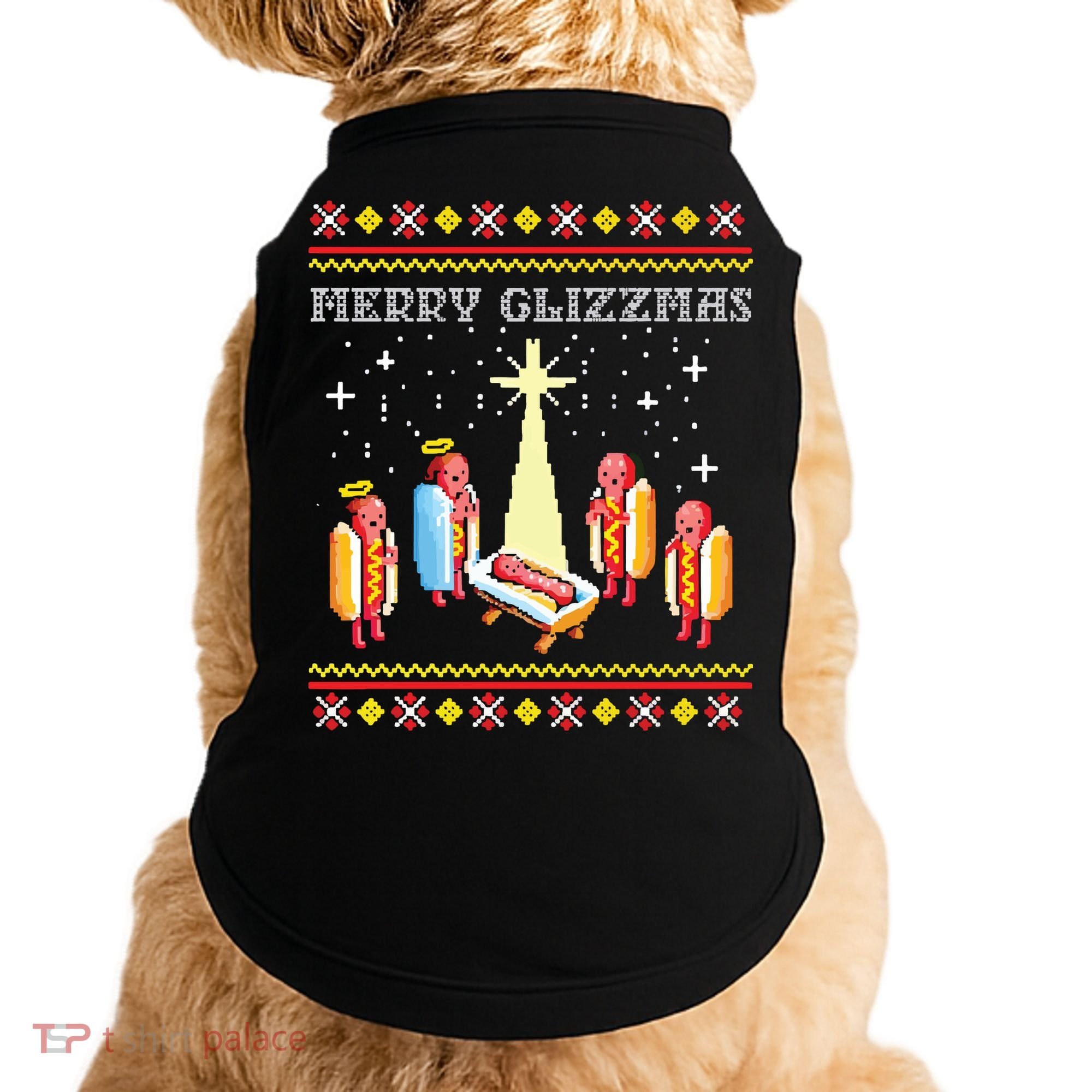 Merry Glizzmas Ugly Christmas Doggie Tank